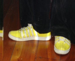Yellow sneakers